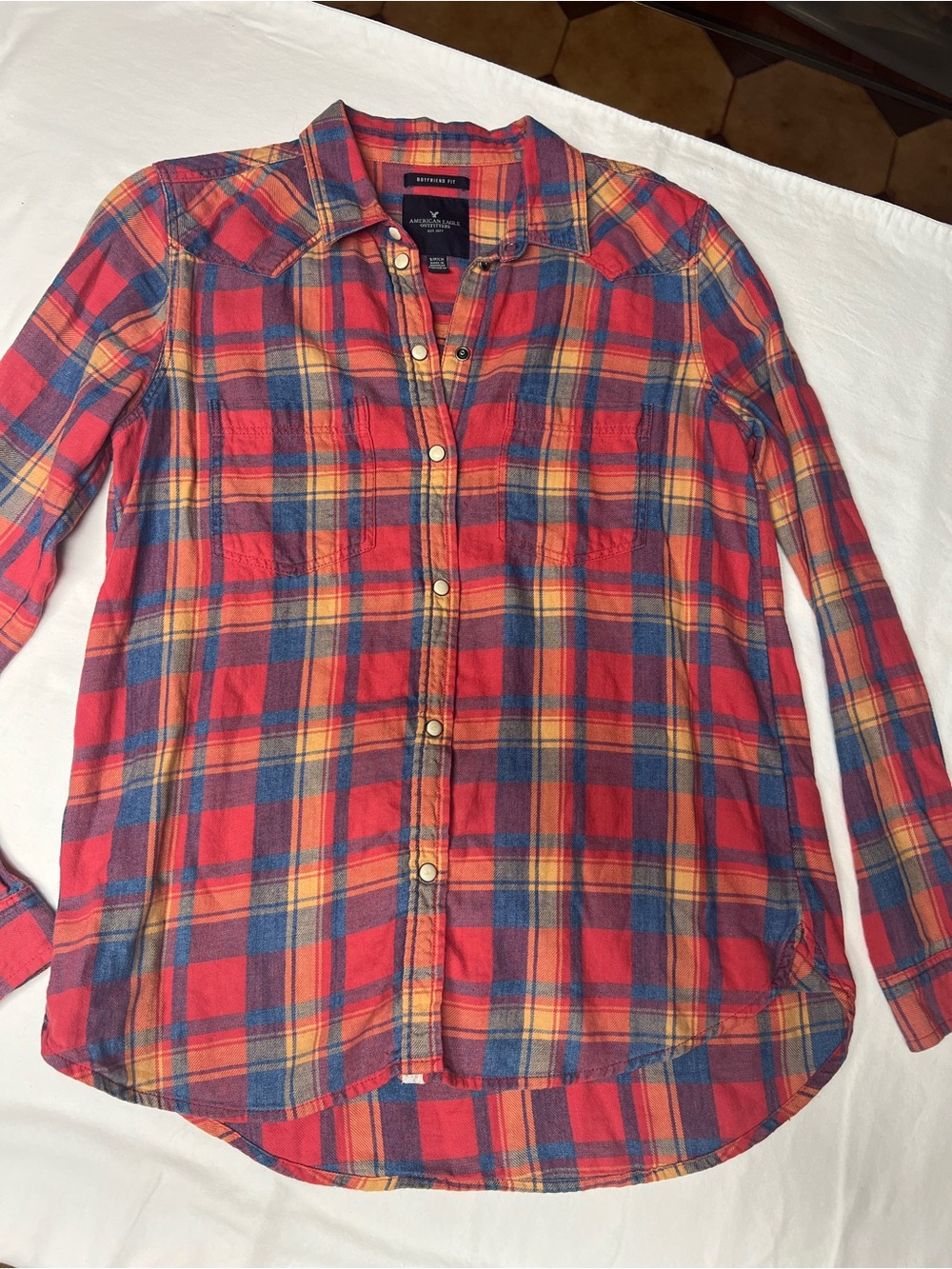 Madewell Red Plaid Button-Up Shirt